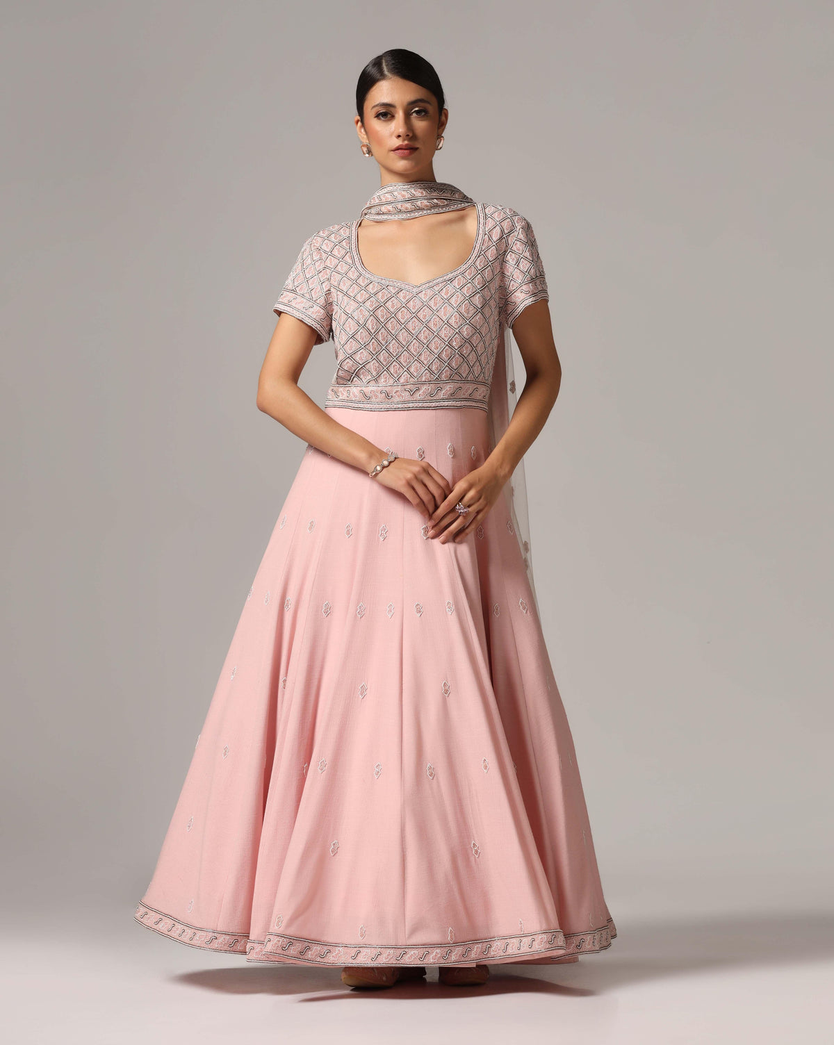 Pink Pearl Anarkali