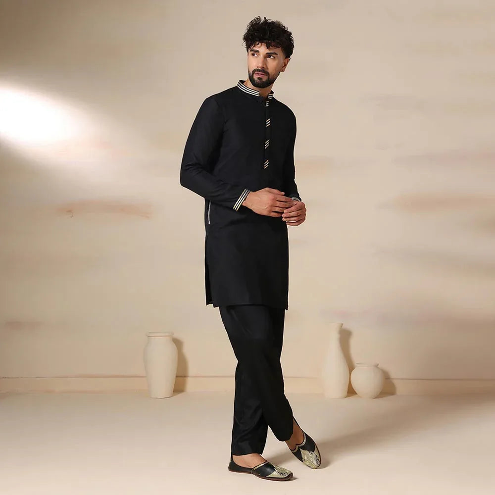 Classic Black Men's Kurta Set