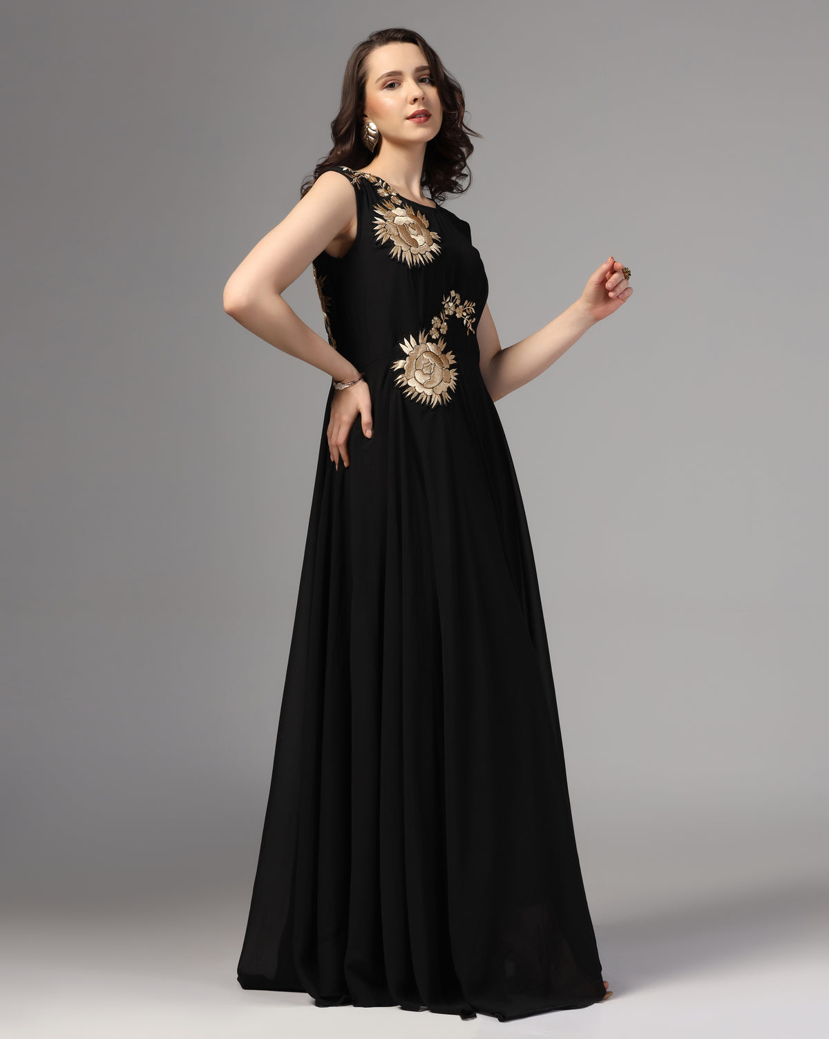 Elegant Black Party Wear