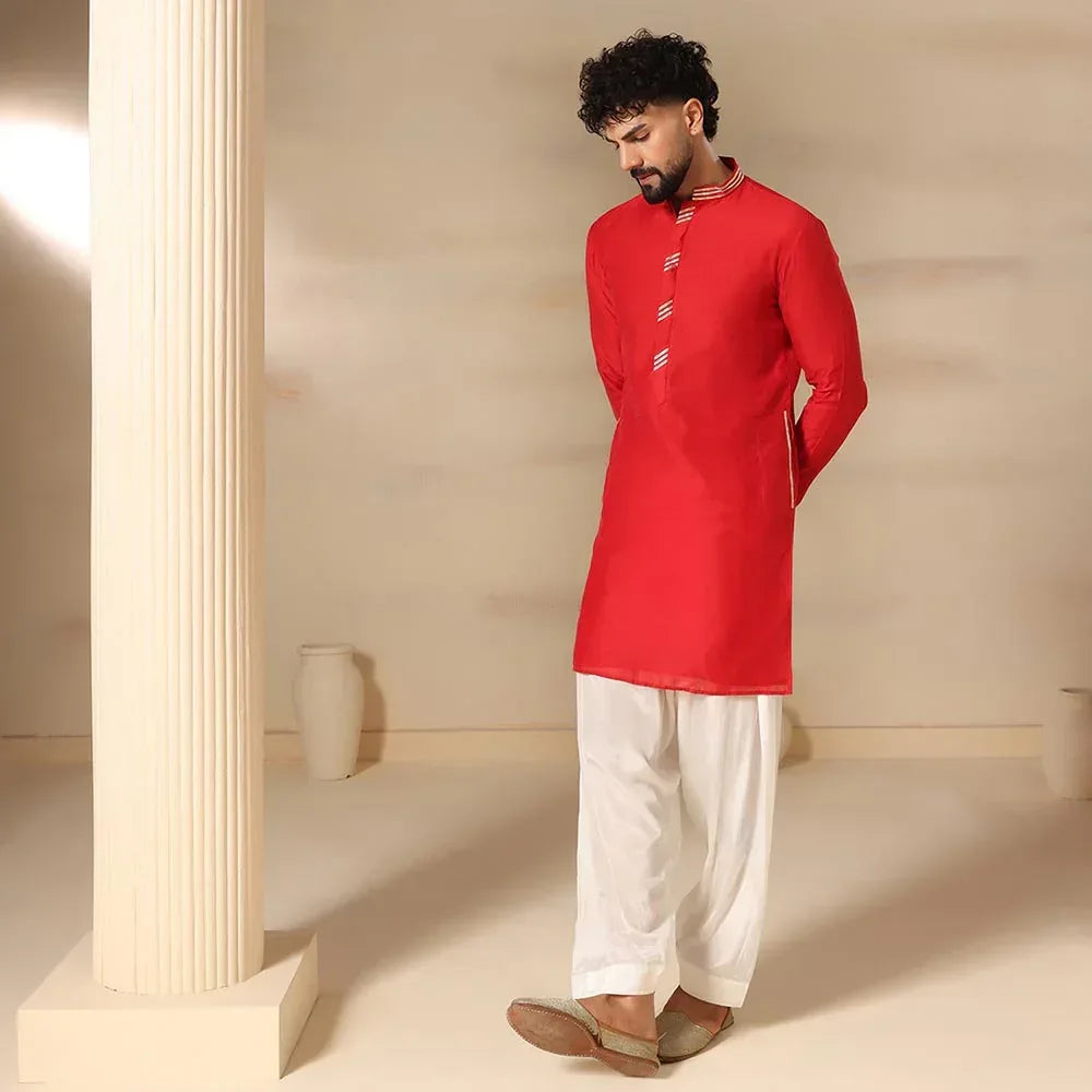 Classic Red Men's Kurta Set