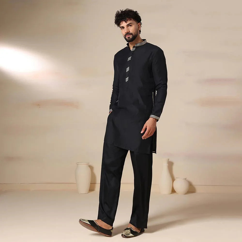 Classic Black Men's Kurta Set