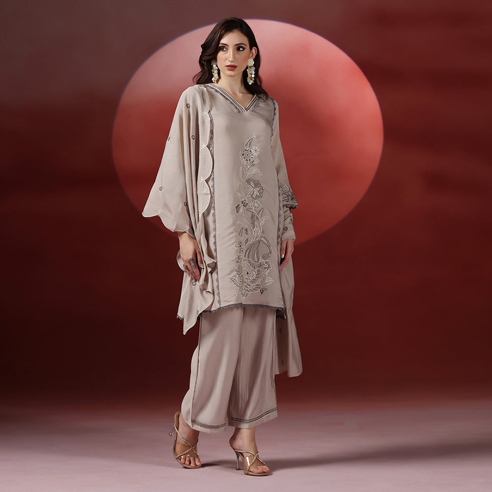 Embroidered Kurta Set With Dupatta