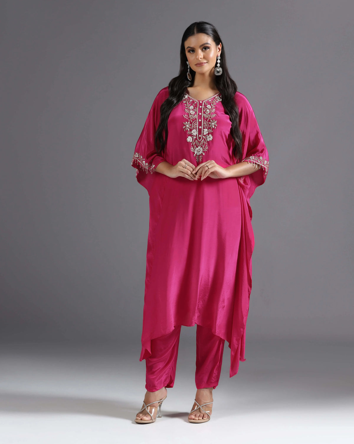 Fuchsia Crepe Kurti