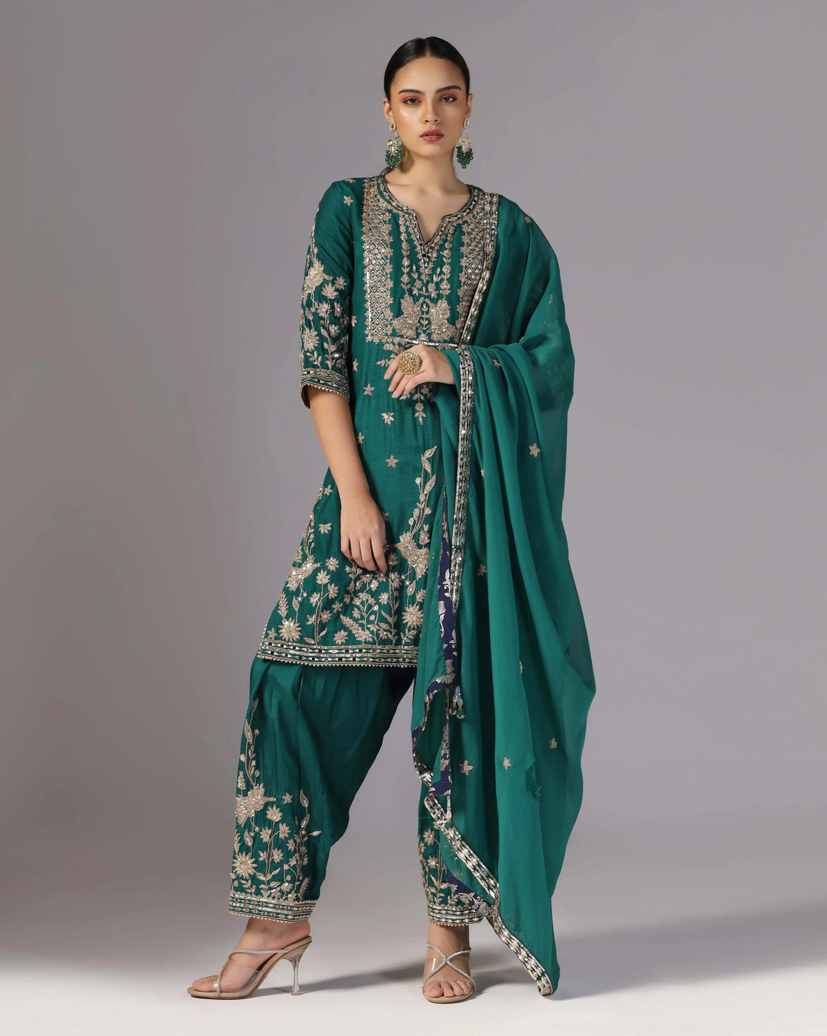 Green Silk Radiance Suit Set