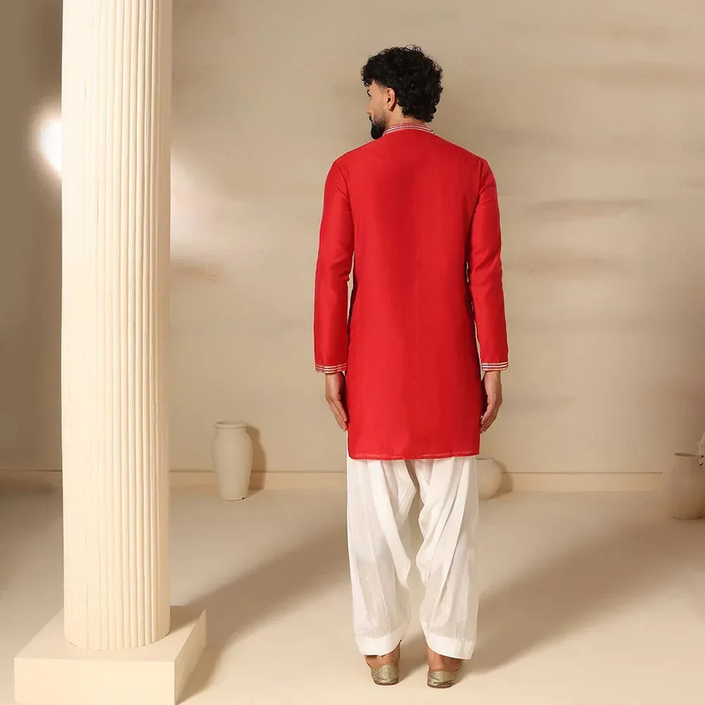 Classic Red Men's Kurta Set