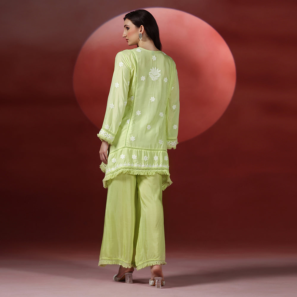 Pastel Green Embroidered Co-ord Set