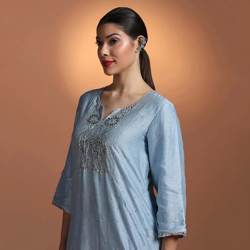 Blue Mukesh Kurti
