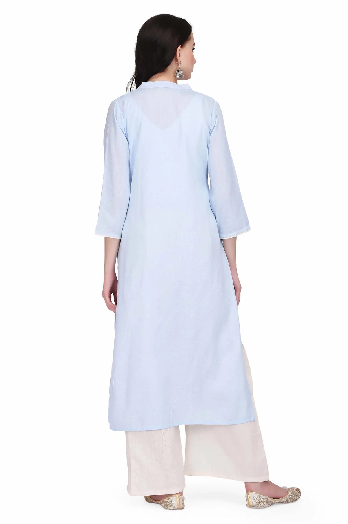 Blue Embroidered Co-ord Set