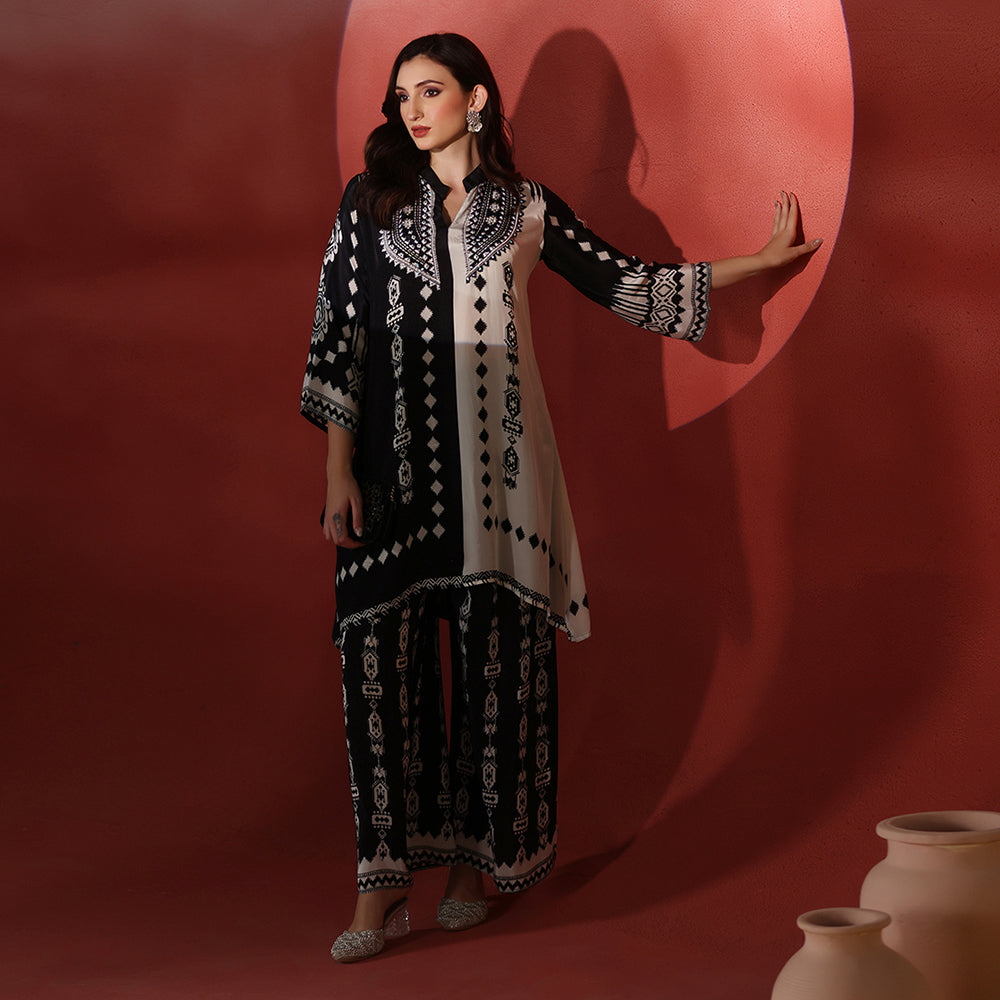 Crepe Embroidered Co-ord Set