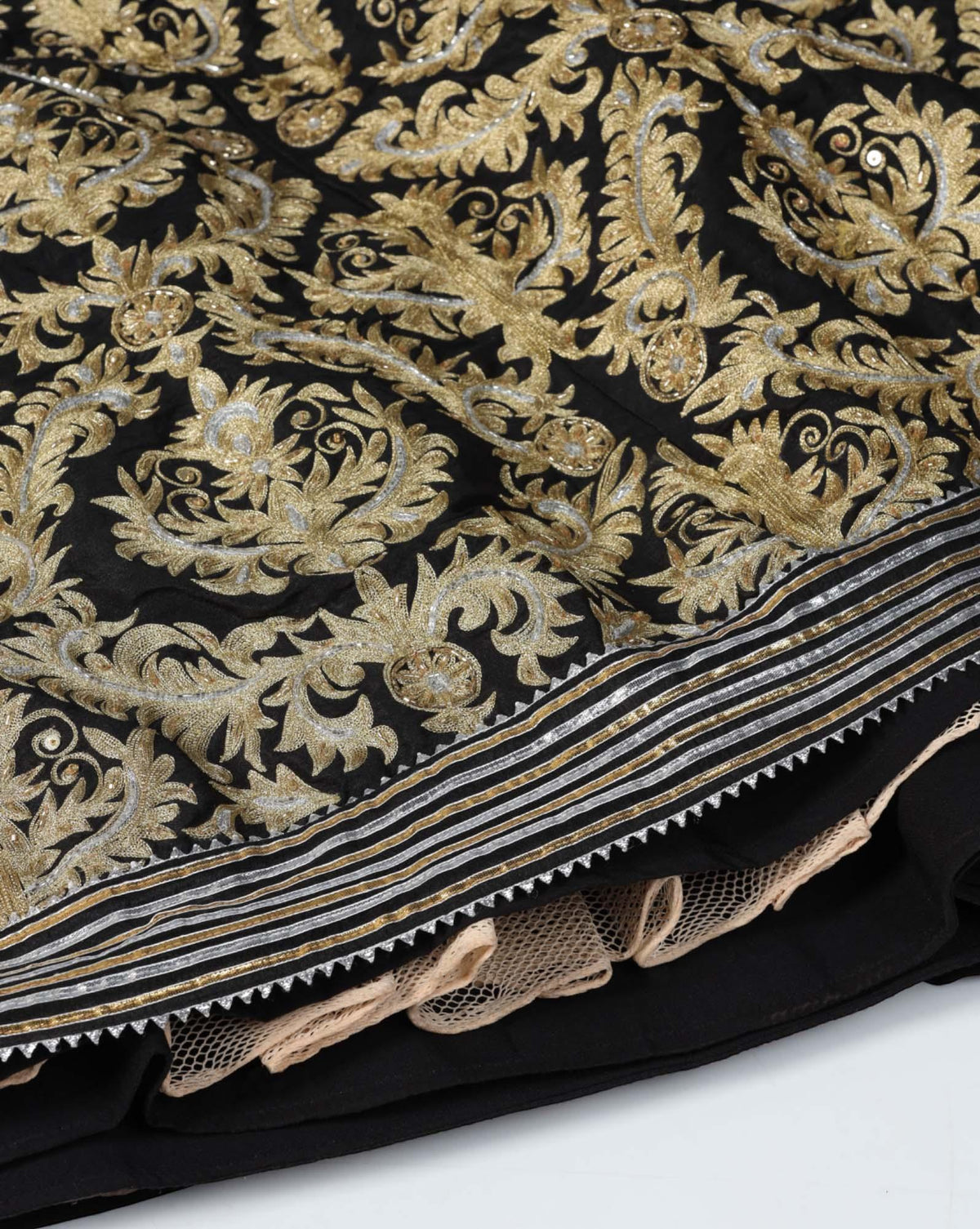 Black Gold Gotta Zari Lehenga