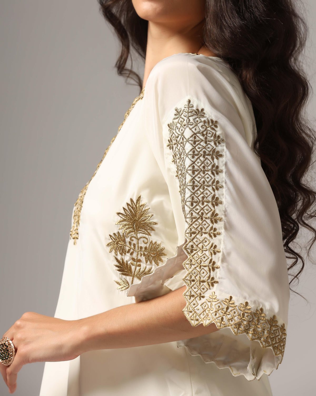 Ivory Gold Embroidered Set