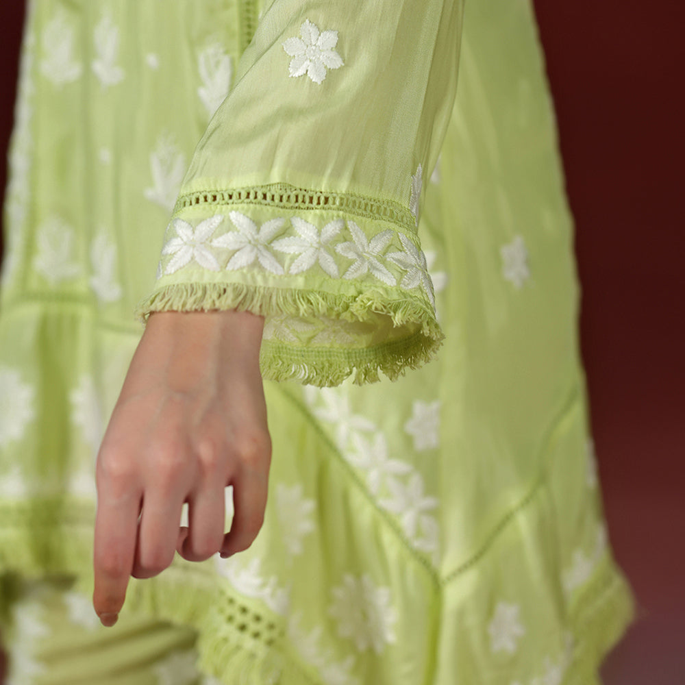 Pastel Green Embroidered Co-ord Set