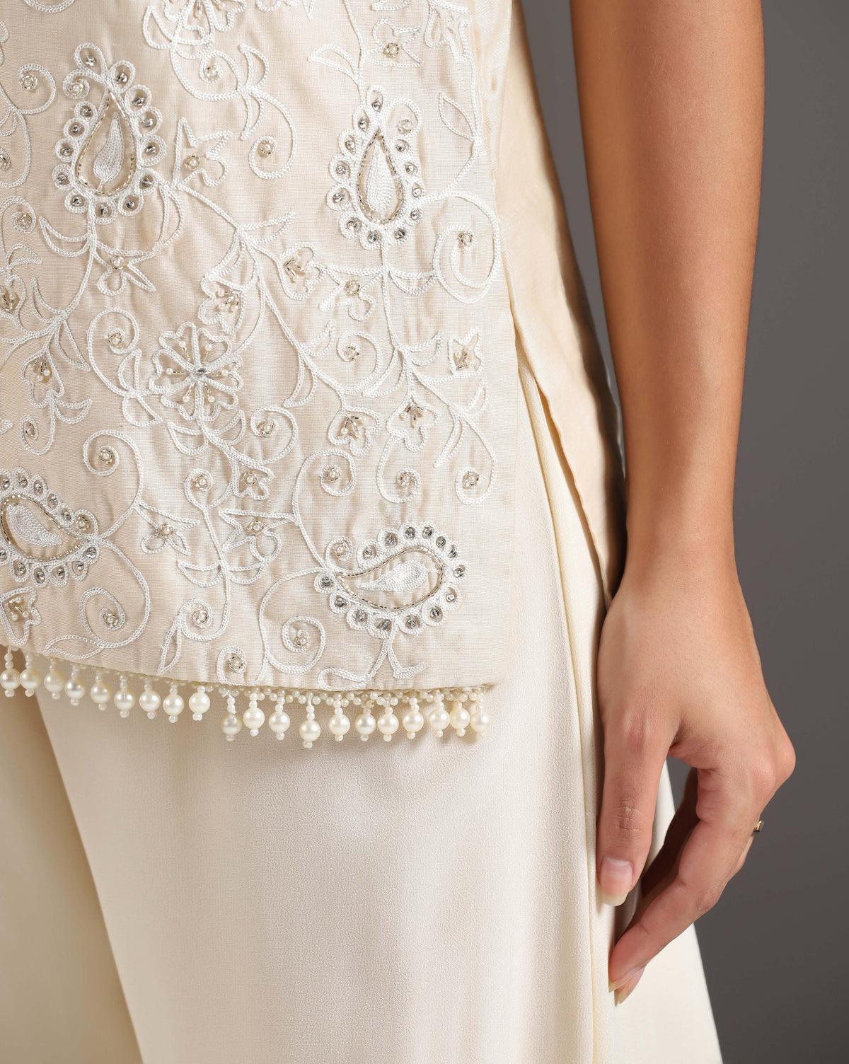 Ivory Jacket Style Co-ord