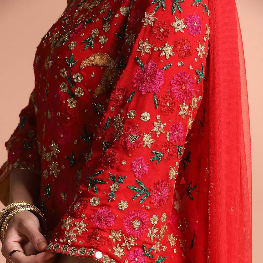 Women Scarlet Grace-Embellished Suit