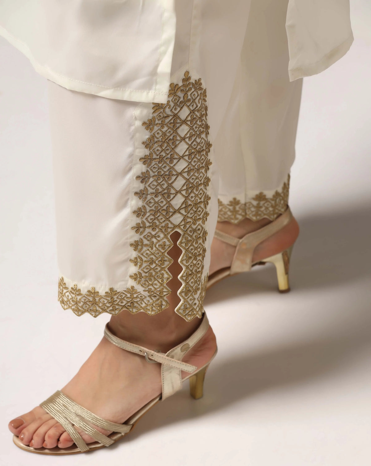 Ivory Gold Embroidered Set