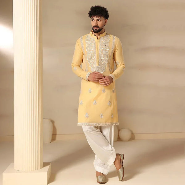 Classic Men's Embroidered  Kurta Salwar Set