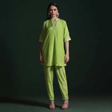 Green Crepe Gotta Work Co-ord Set