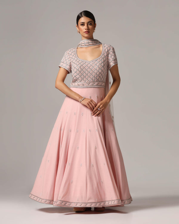Pink Pearl Anarkali