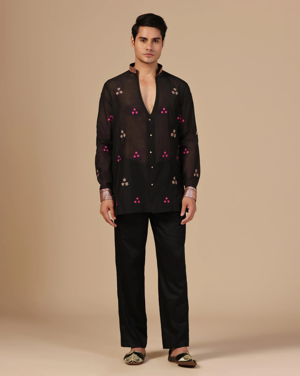 Men's classic black kurta co-ord set — RNG REZA
