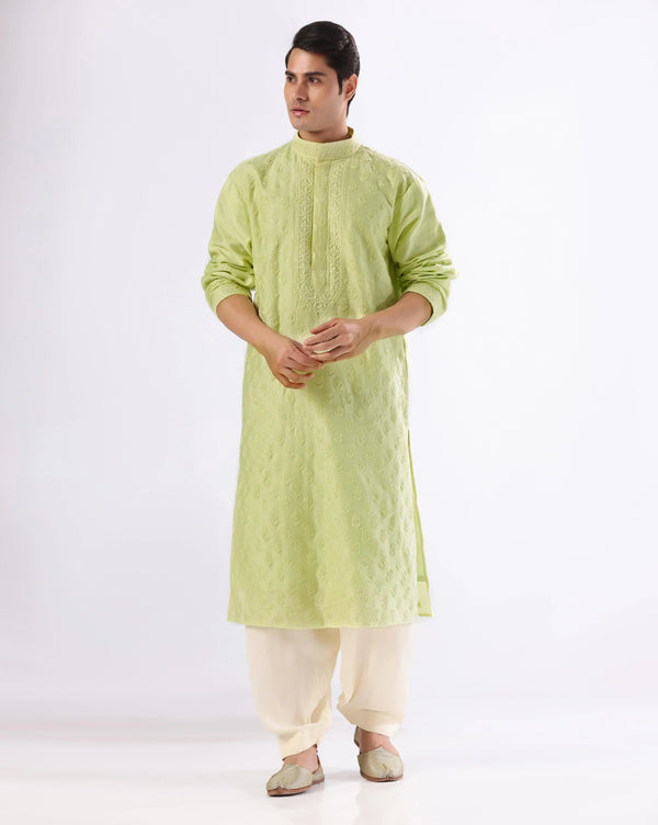 Classic Men's Chikankari Kurta Set