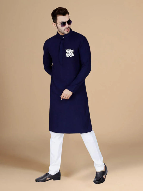 Classic Blue Men's Kurta