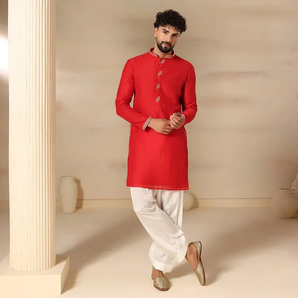 Classic Red Men's Kurta Set