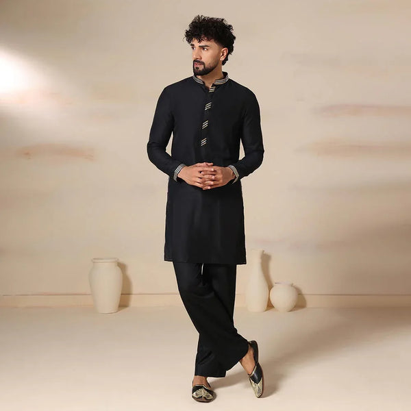 Classic Black Men's Kurta Set