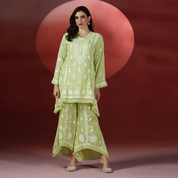 Pastel Green Embroidered CO-ORD Set