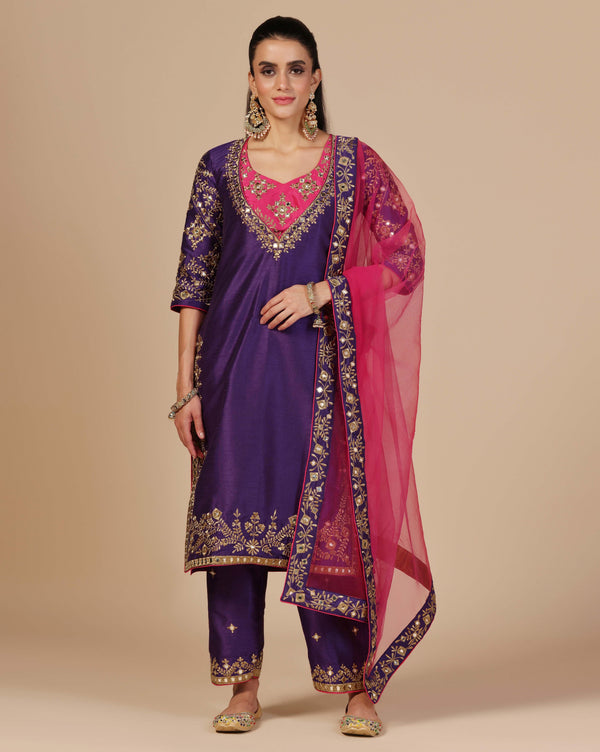Embroidered Kurti Set