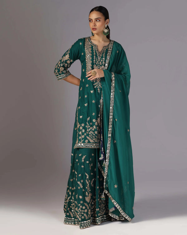 Green Silk Radiance Suit