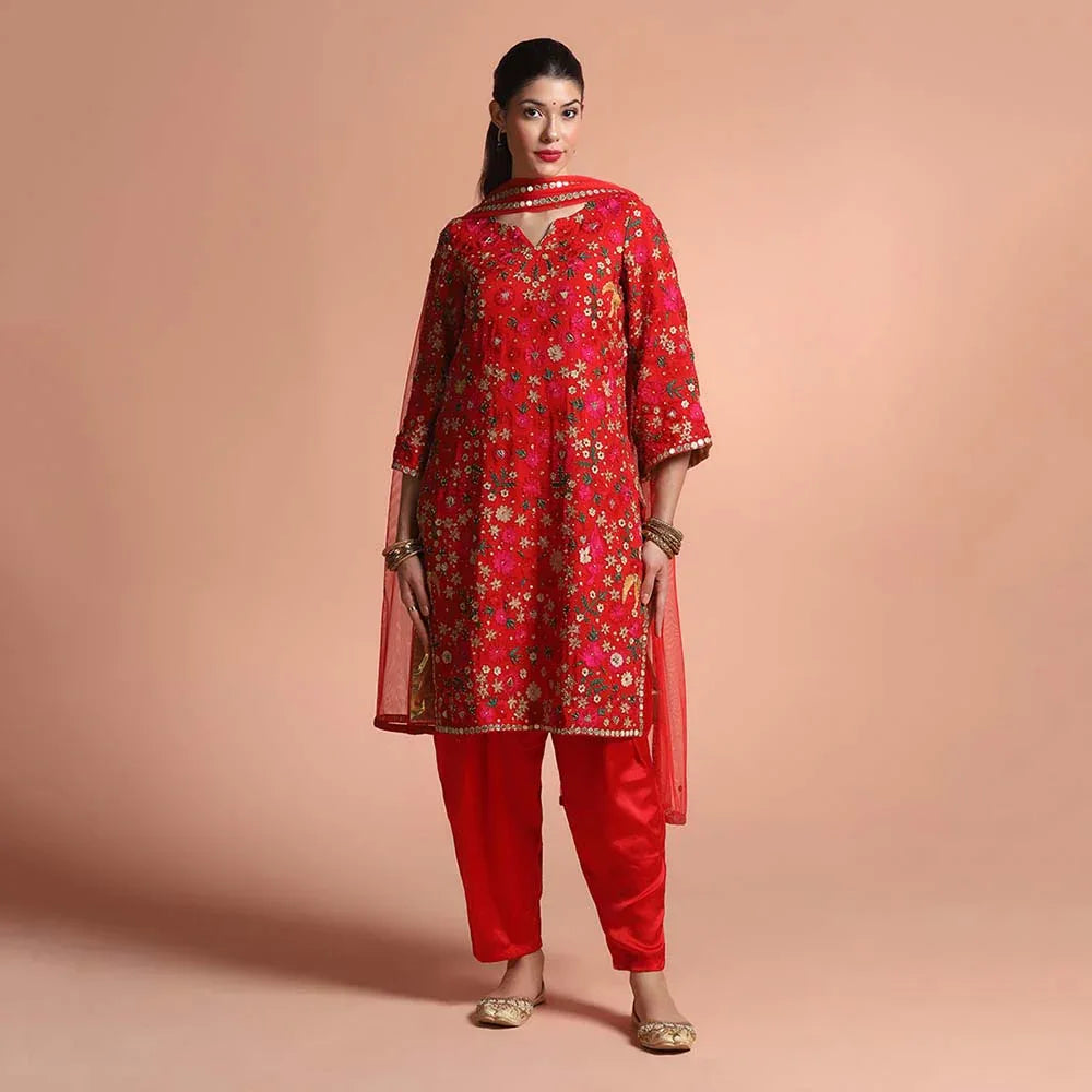 Women Scarlet Grace-Embellished Suit