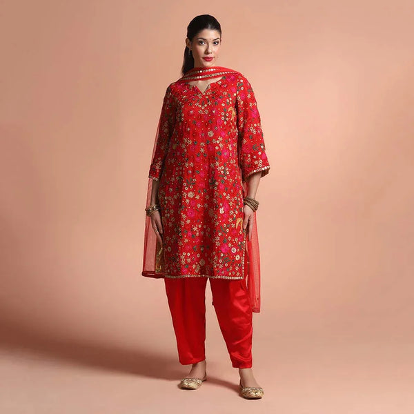 Women Scarlet Grace-Embellished Suit