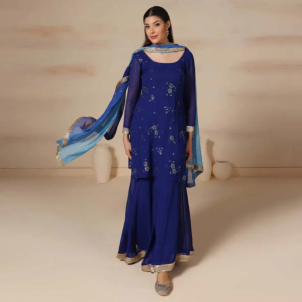 Ombre Dupatta Kurta Set