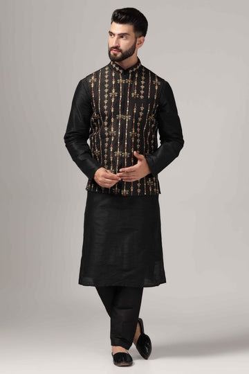 Multicolor resham thread embroidered - Only Nehru Jacket