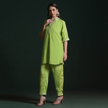 Green Crepe Gotta Work Co-ord Set