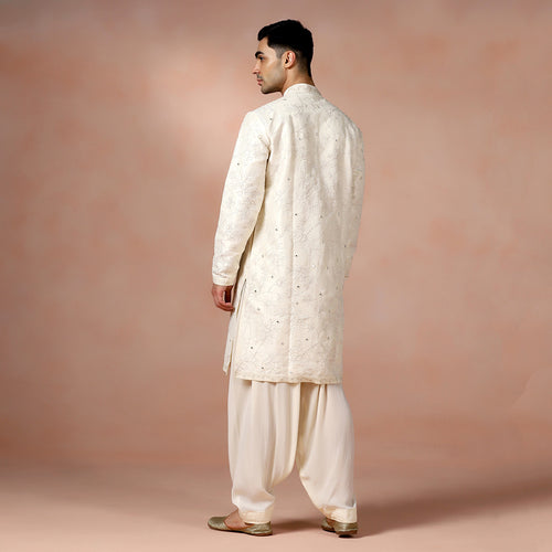 Classic Ivory Chanderi Men's Kurta Set