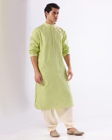 Classic mens chikankari kurta