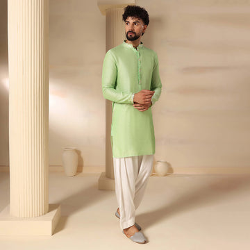 Classic green mens gotta kurta