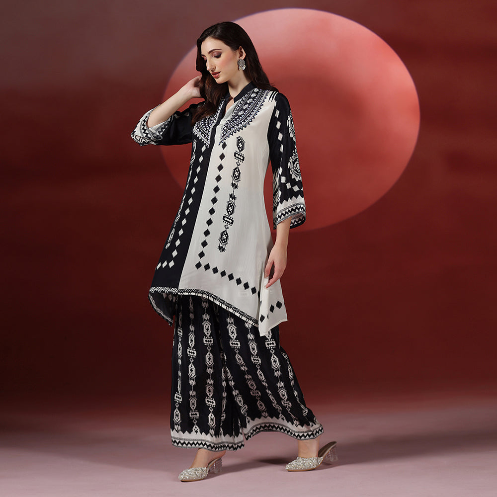Crepe Embroidered Co-ord Set