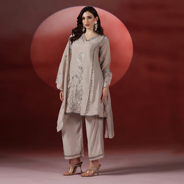 Embroidered Kurta Set with Dupatta