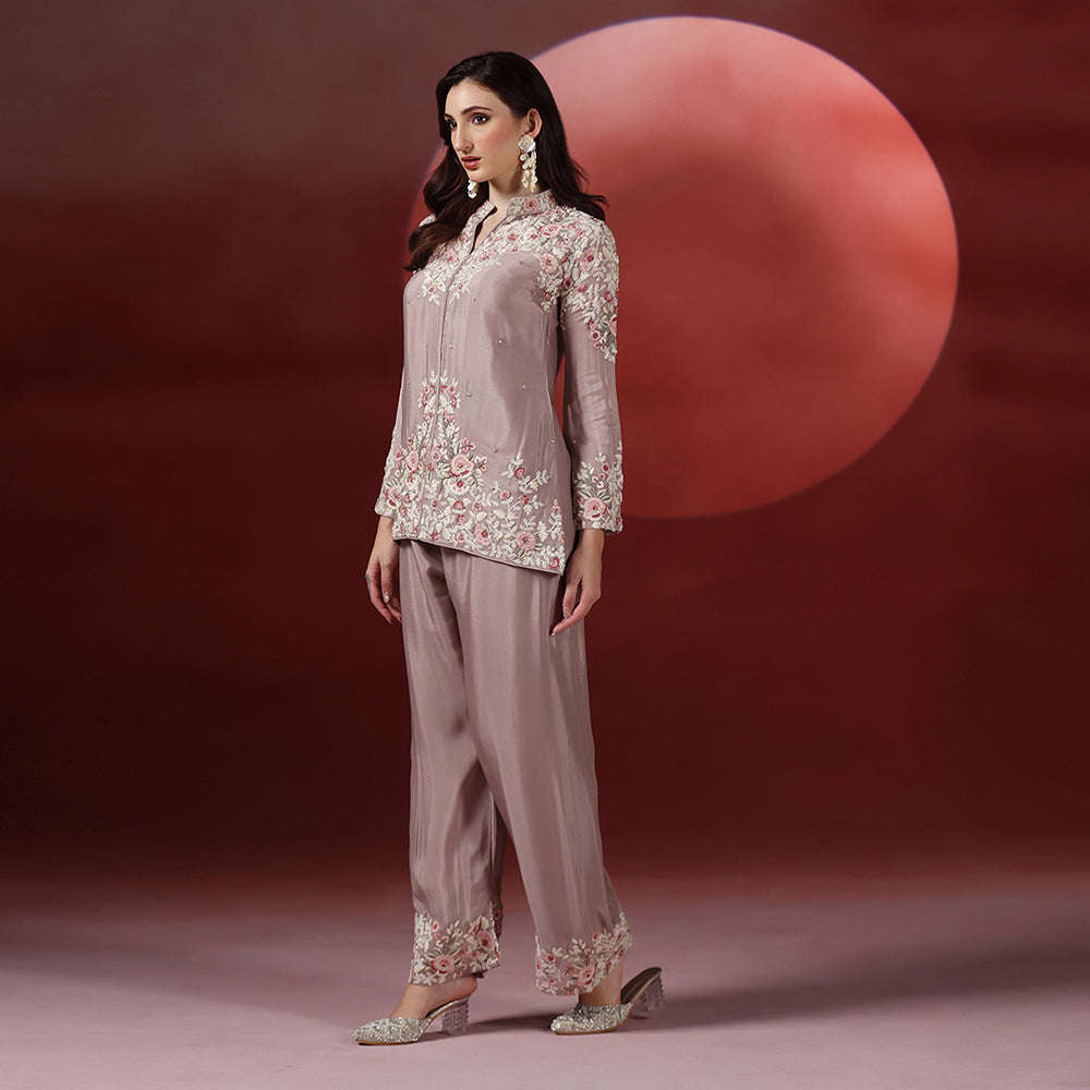 Crepe Embroidered Co-ord Set