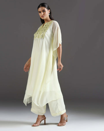 Yellow mirror kaftan