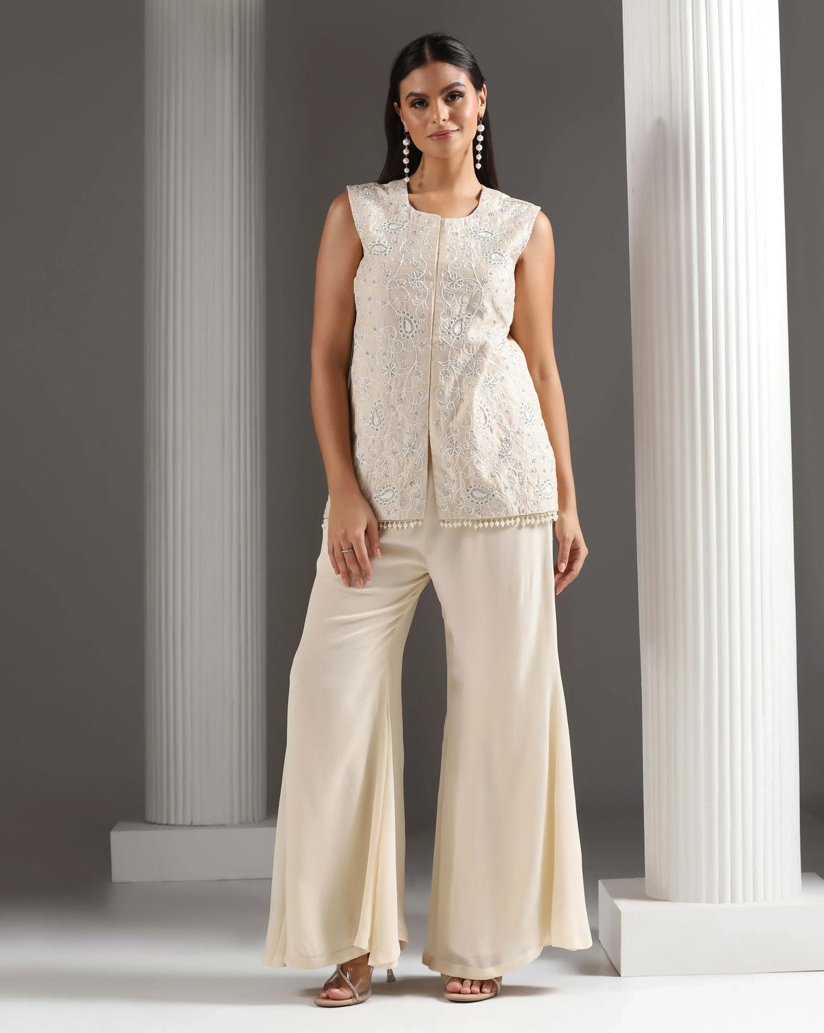Ivory Jacket Style Co-ord
