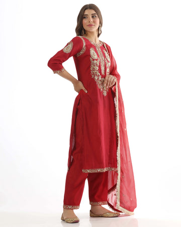 Red radiance dabka suit
