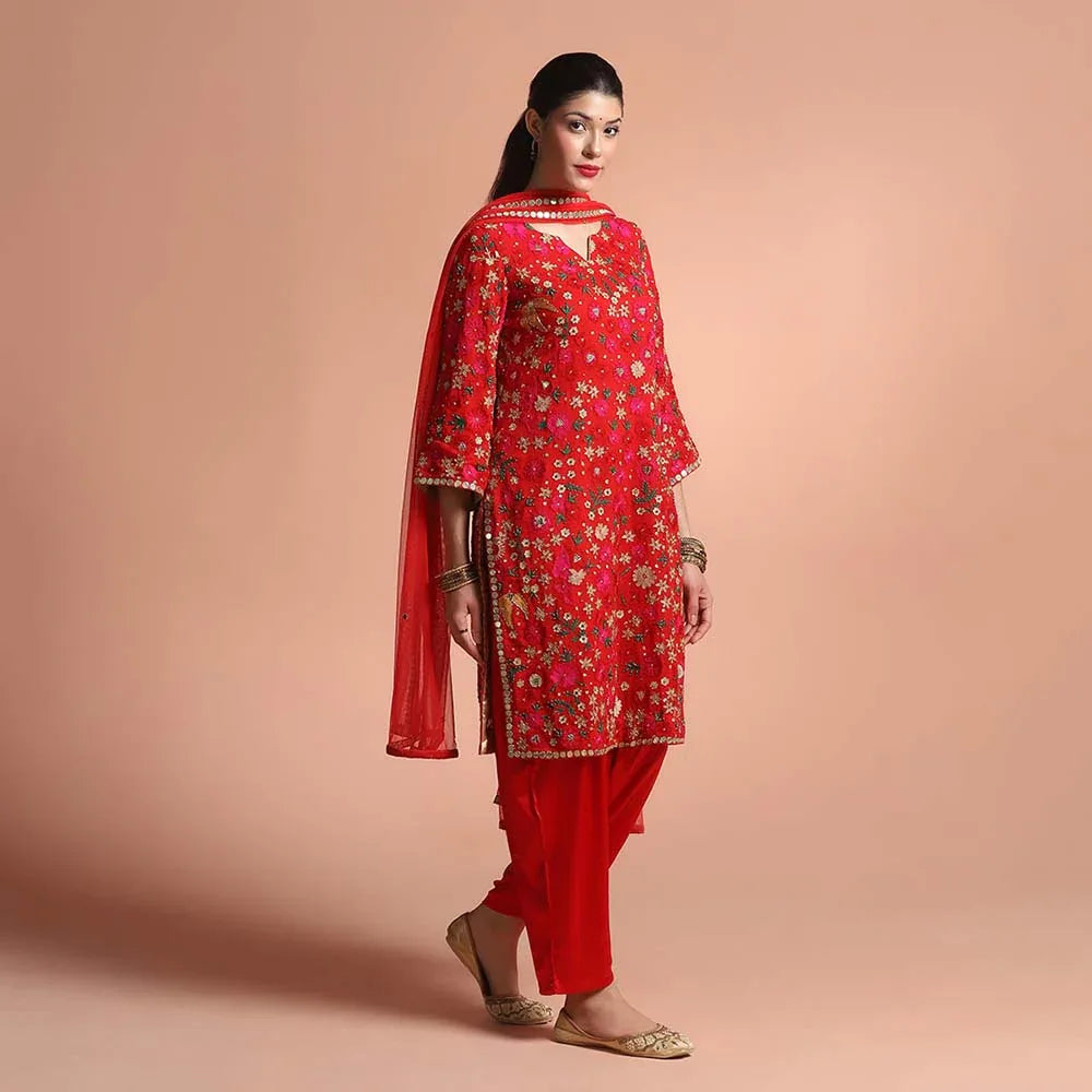 Women Scarlet Grace-Embellished Suit