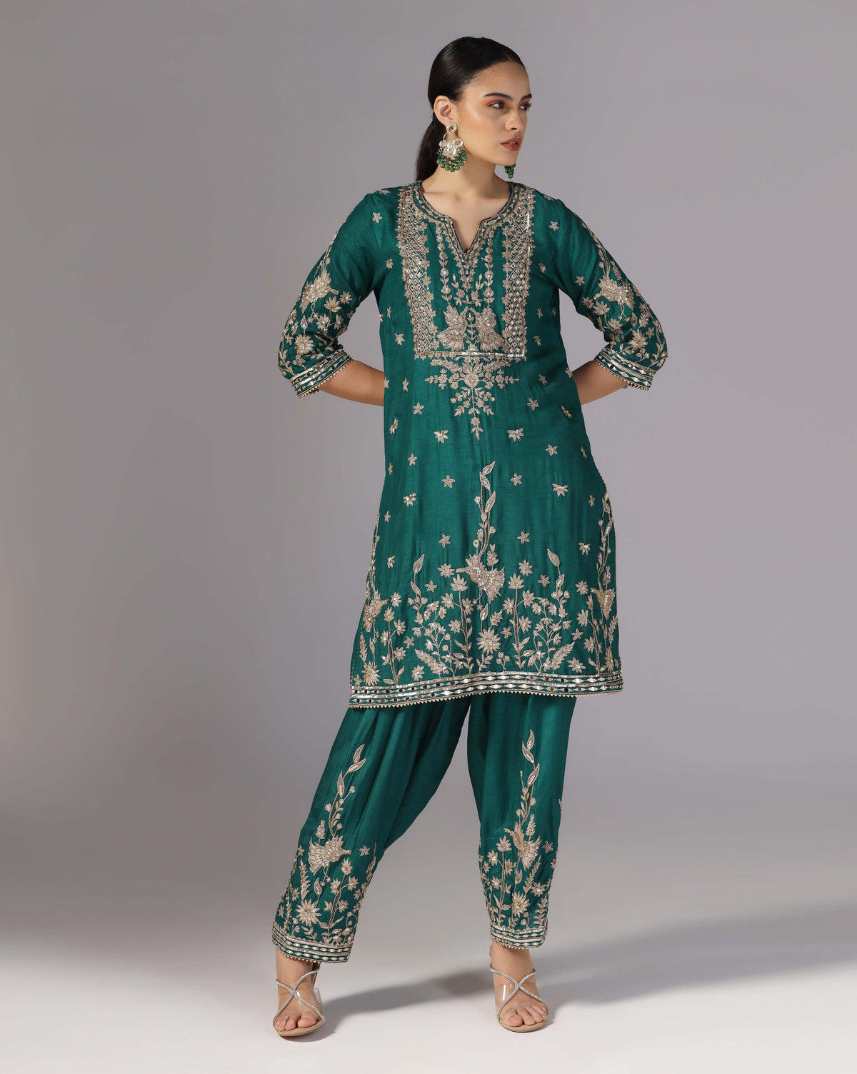 Green Silk Radiance Suit Set