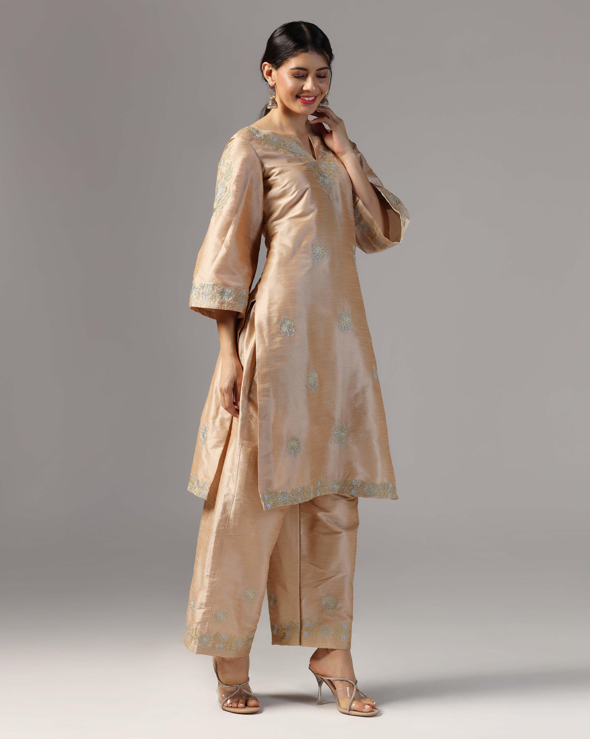 Gold Embroidered Co-ord Set