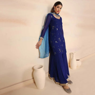 Ombre Dupatta Kurta Set