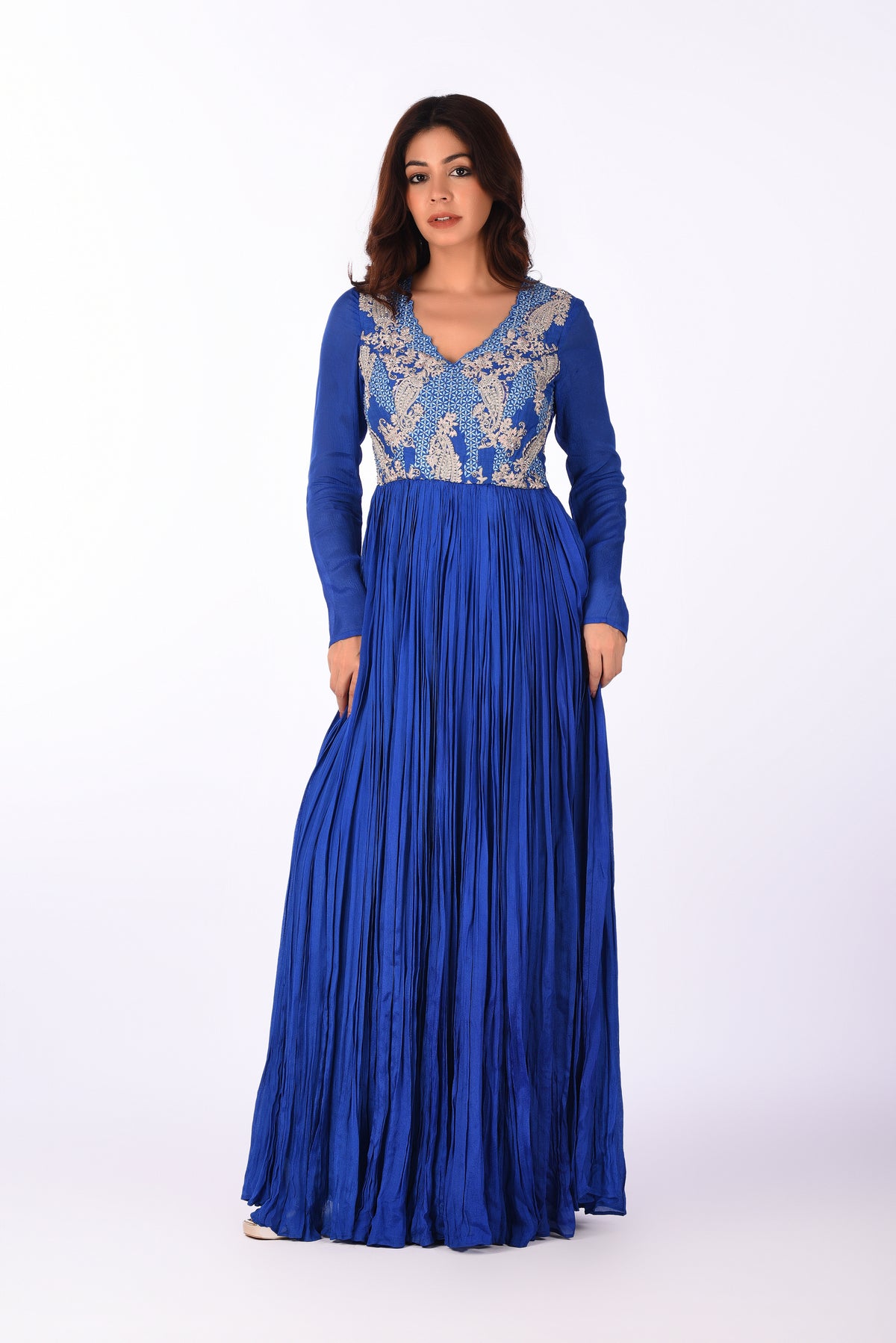 Anarkali Suit Elegant Blue Embroidered Anarkali Set