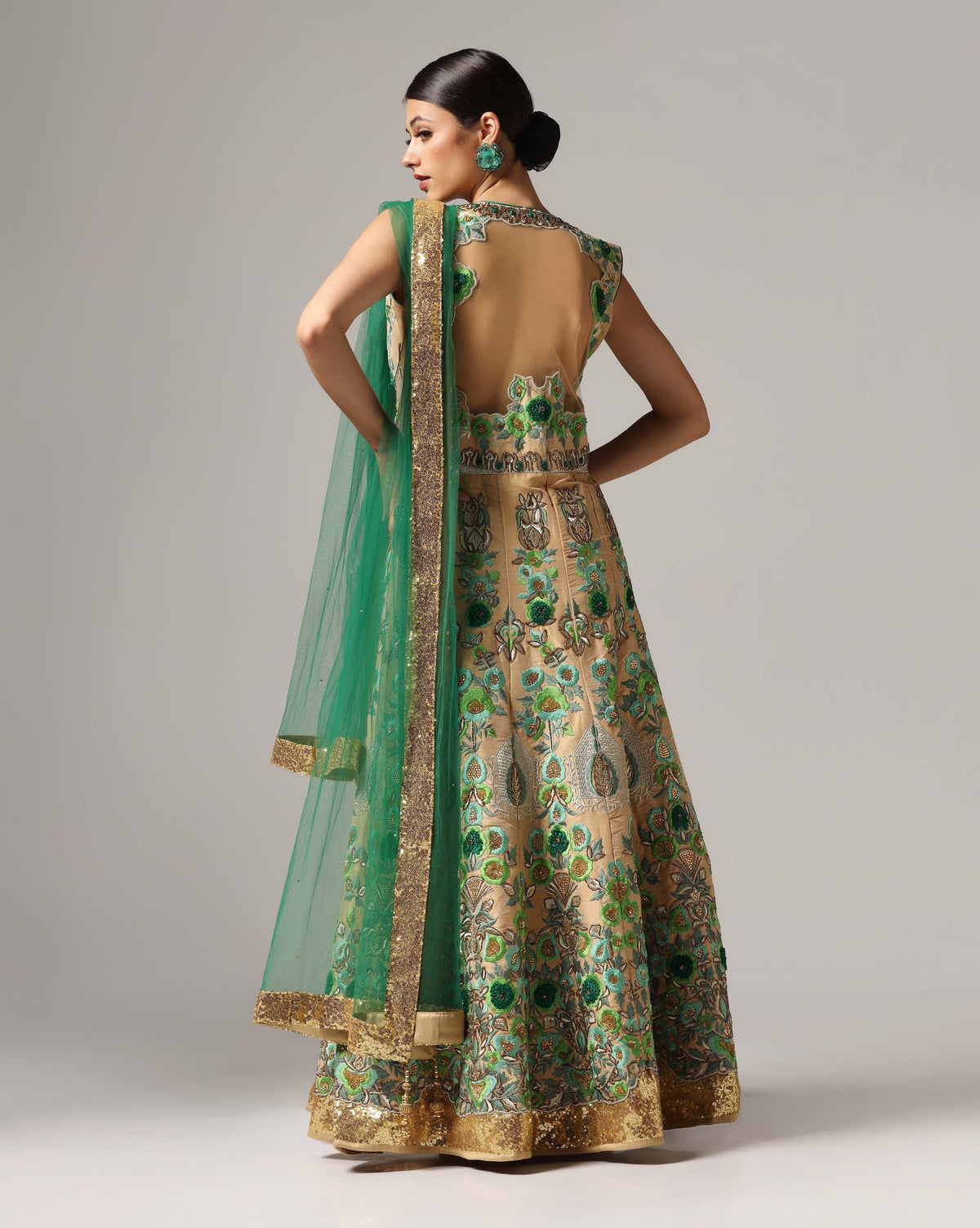 Gold Thread Embroidered Anarkali